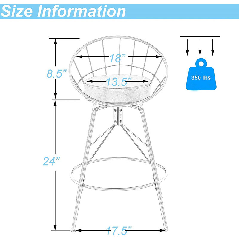 Everly Quinn Hudgens Swivel Counter & Bar Stool & Reviews Wayfair